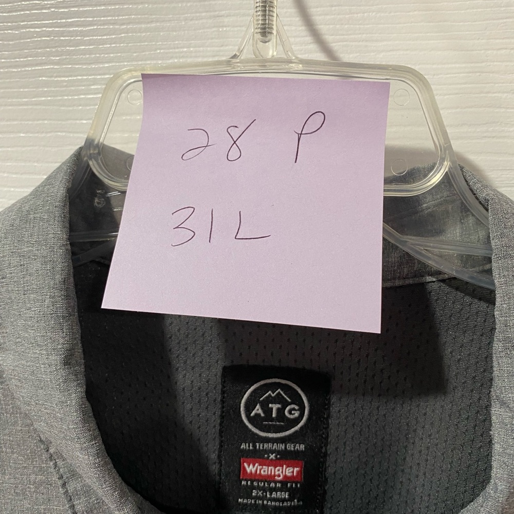 Wrangler ATG men’s shirt, gray size XXL, good condition - Picture 3 of 8